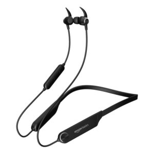 basics in Ear Wireless Neckband with Mic | Upto 100 Hours Playback | ENC Noise Cancellation | Quick Charge | Low Latency Gaming Mode | Built-in Mic & Voice Assistant | BT V5.4 | Black