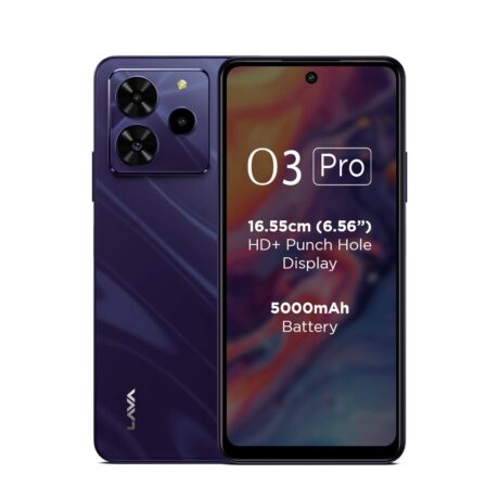 Lava O3 Pro (Glossy Purple, 4 GB RAM, 128 GB Storage)| Bigger 6.56" HD+ Display | 50 MP AI Triple Rear Camera | 8 MP Front Camera| 5000 mAh Battery | 10W Charging | Charger in Box