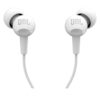 JBL C100SI Wired In Ear Headphones with Mic, JBL Pure Bass Sound, One Button Multi-function Remote, Premium Metallic Finish, Angled Buds for Comfort fit (White)