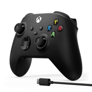 XBOX Wireless Controller – Carbon Black + USB-C Cable Series X|S, One, and Windows Device 2025