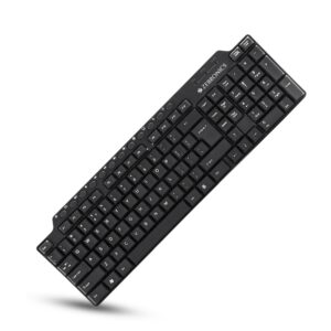ZEBRONICS ZEB-KM2100 Multimedia USB Keyboard Comes with 114 Keys Including 12 Dedicated Multimedia Keys & with Rupee Key