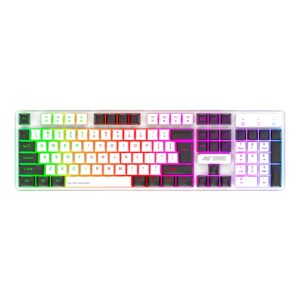 Ant Esports MK 1700 Wired Membrane Gaming Keyboard –with Backlit RGB LED, USB-A Connection, Quiet Keystrokes, 12 Multimedia Function Keys - for Computer, PC, Desktop, Gamer– 1 Year Warranty–Mercury