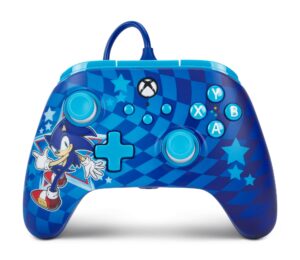 PowerA Advantage Wired Gaming Controller for Xbox Series X/S, Xbox One, PC, Windows 10/11, Sonic Style, Blue (Officially Licensed)