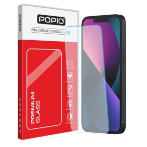 POPIO Tempered Glass Compatible For iPhone 13 / iPhone 13 Pro (Transparent) Full Screen Protector Coverage Except Edges For Cellphone, Pack Of 1