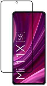 Tough Lee Tempered Glass Screen Guard for Mi 11x 5G / Mi 11x Pro 5G / Xiaomi 11i / 11i Hypercharge (Black) Edge to Edge Full Screen Coverage Gorilla Protector with Easy Installation Kit; Pack of 1