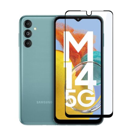 CEDO Tempered Glass for Samsung Galaxy M14 / F14 (5G) | Screen Protector Full HD Quality Tempered Glass Anti-Scratch Edge to Edge Coverage with Easy Installation Kit (Black)